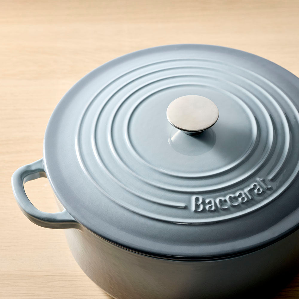 Baccarat Le Connoisseur Cast Iron Round French Oven 29cm 6.3L Mist