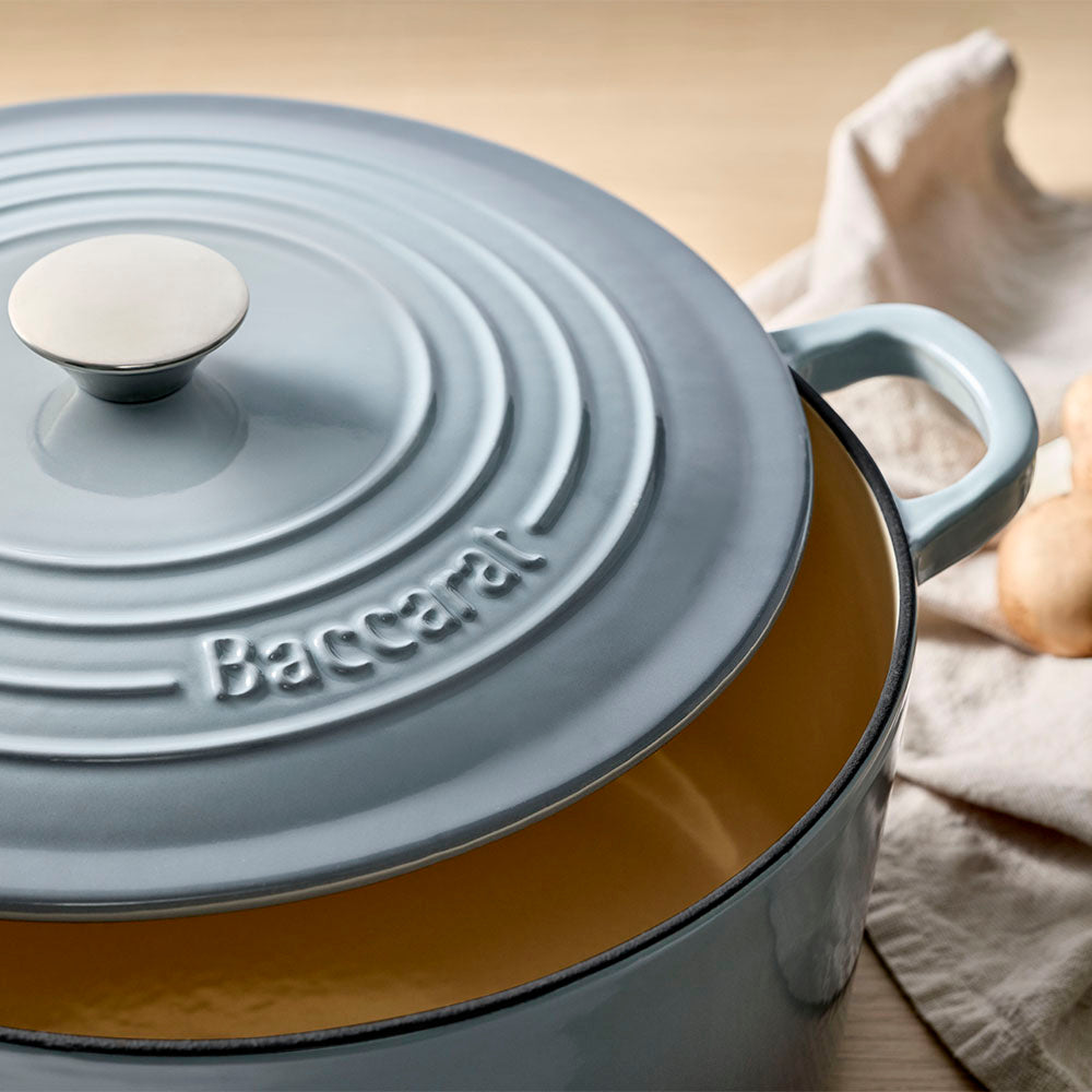 Baccarat Le Connoisseur Cast Iron Round French Oven 29cm 6.3L Mist