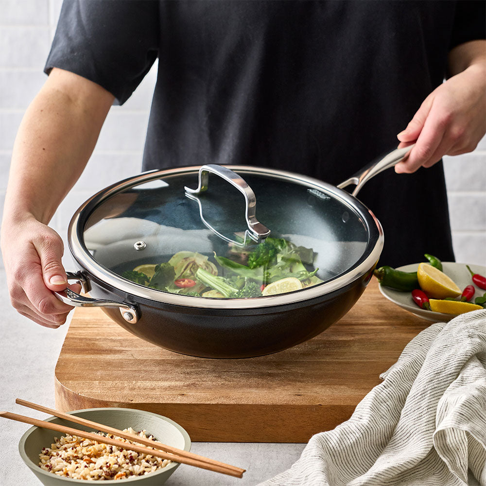 Baccarat GREEN STONE Wok With Lid 30cm