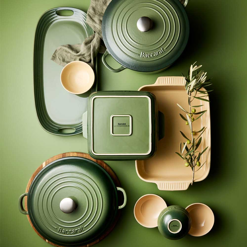 Cookware, Bakeware, and Servingware in Sage Green - Baccarat