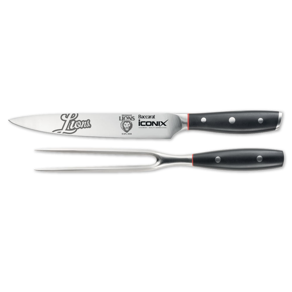 Baccarat iconiX Carving Knife Set AFL Brisbane Lions at Baccarat