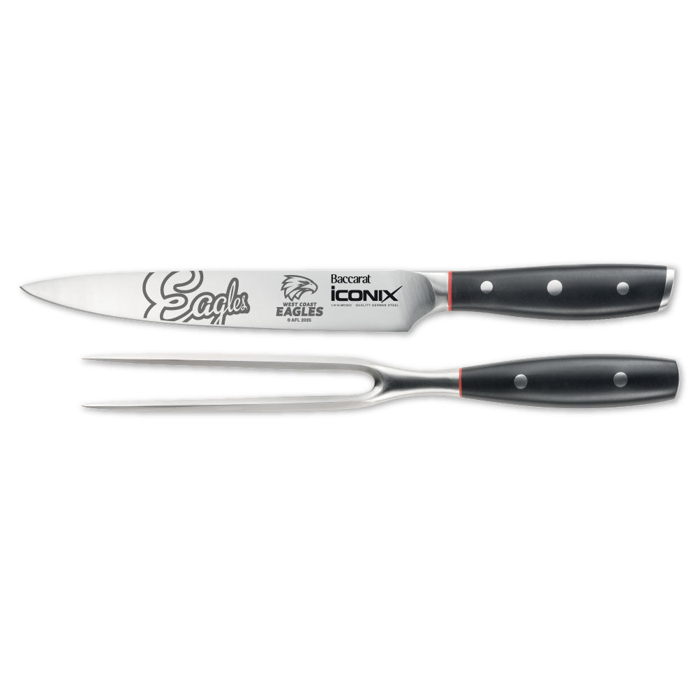 Baccarat iconiX Carving Knife Set AFL West Coast Eagles at Baccarat