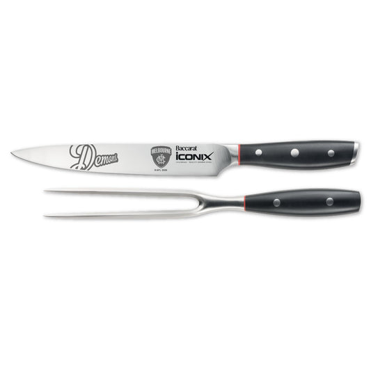 Baccarat iconiX Carving Knife Set AFL Melbourne Demons at Baccarat