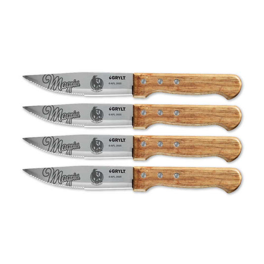 GRYLT Jumbo 4 Piece Steak Knife Set AFL Collingwood Magpies at Baccarat