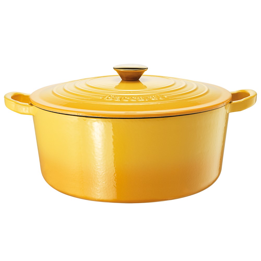 Baccarat Le Connoisseur Cast Iron Round French Oven 29cm 6.3L Honey