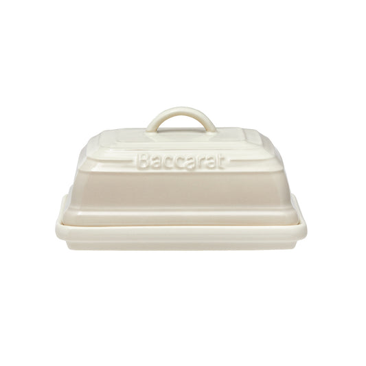Baccarat Le Connoisseur Stoneware Butter Dish 16cm Cream