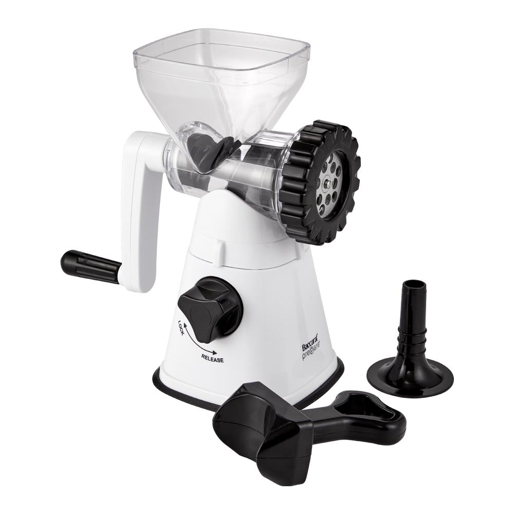 Garlic and vegetable mincer with white top and gray base for versatile food preparation - Baccarat