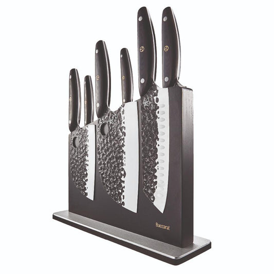 Baccarat KUROI KIBA 7 Piece Knife Block