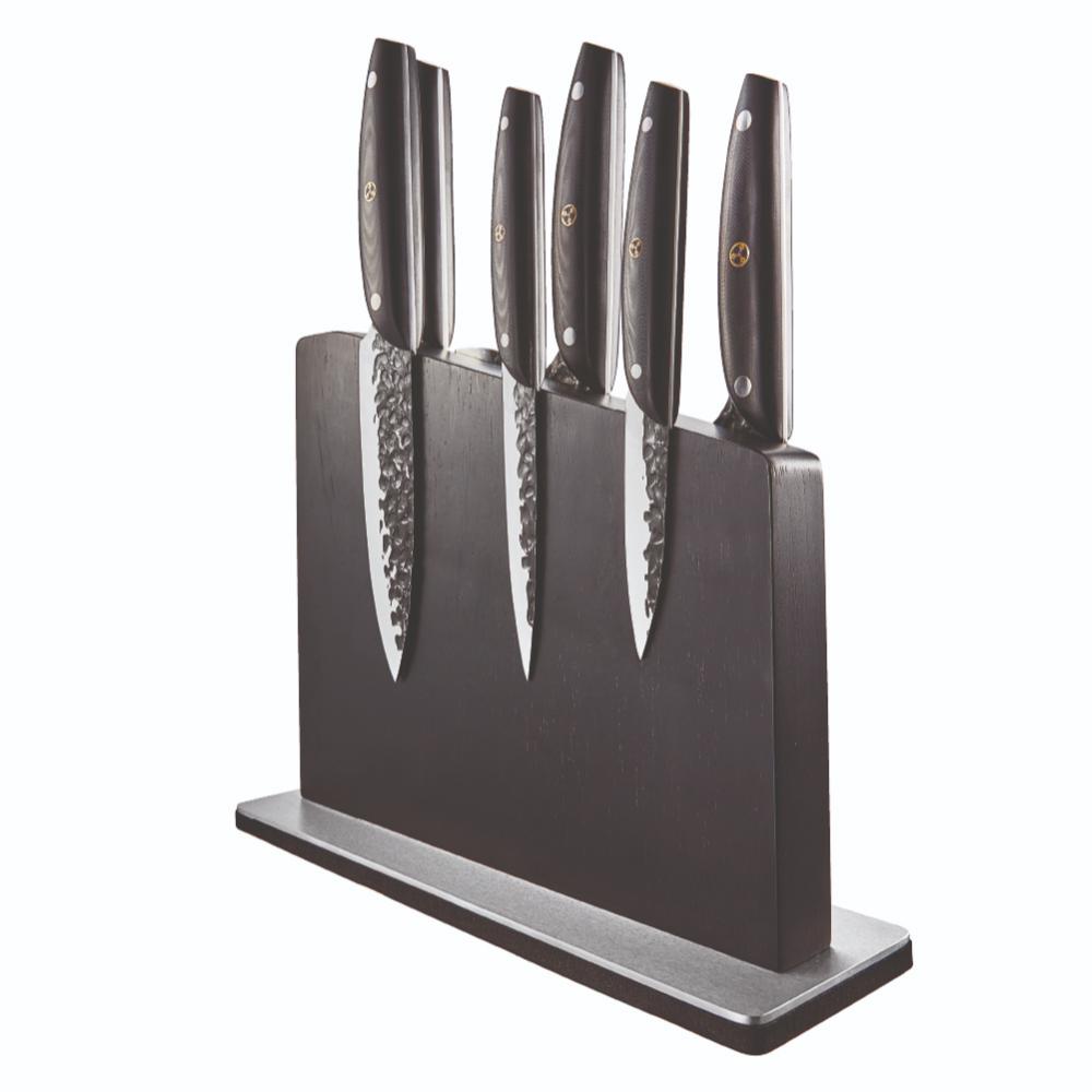 Baccarat KUROI KIBA 7 Piece Knife Block