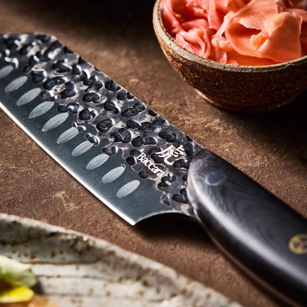  Baccarat KUROI KIBA Santoku Knife 14cm detail image at Baccarat