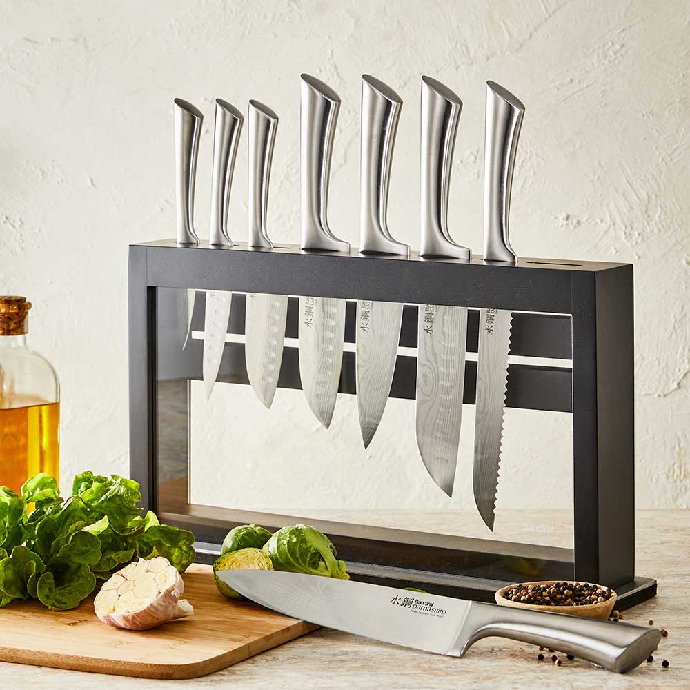 Baccarat Damashiro Kire 9 Piece Knife Block