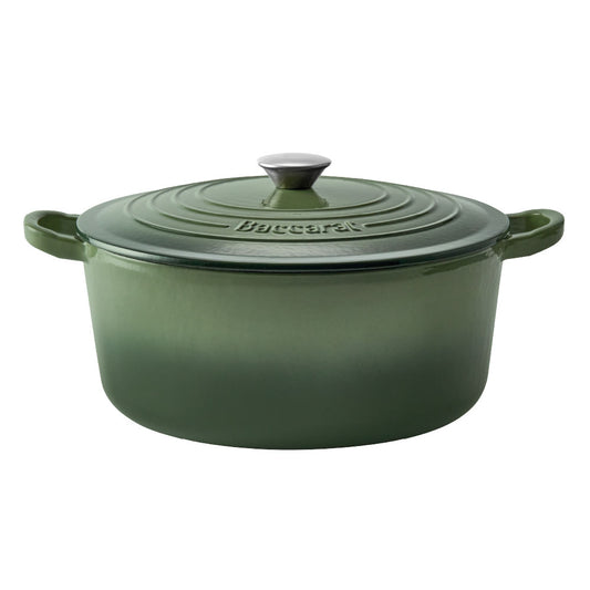 Baccarat Le Connoisseur Cast Iron Round French Oven 6.3L Sage Green at Baccarat