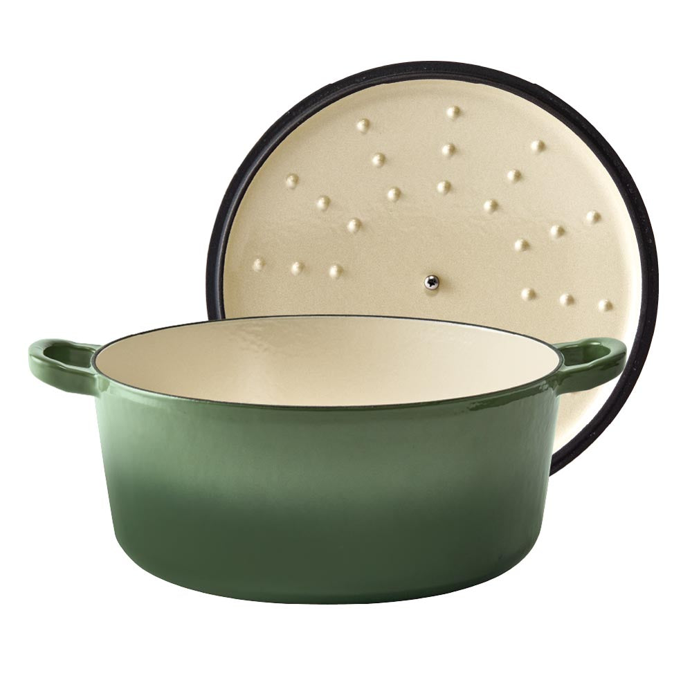 Baccarat Le Connoisseur Cast Iron Round French Oven 6.3L Sage Green at Baccarat