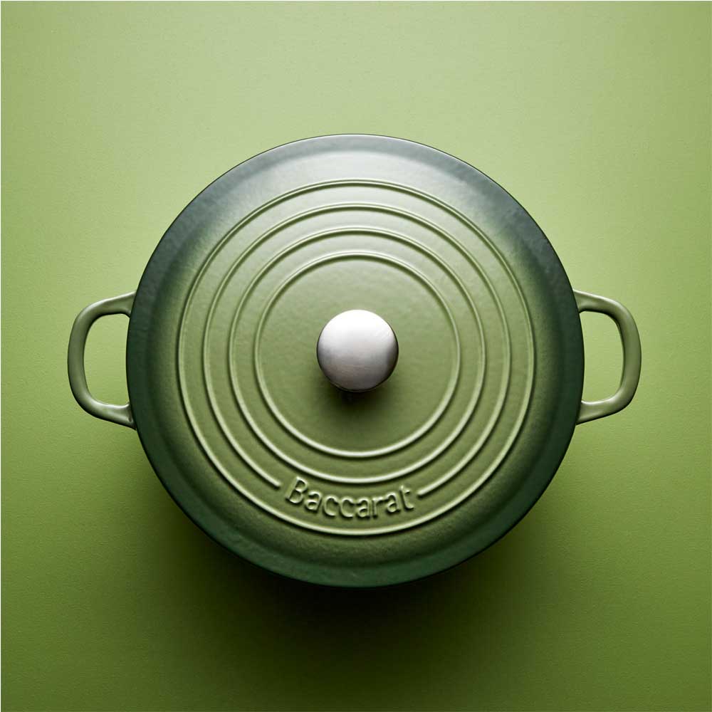 Baccarat Le Connoisseur Cast Iron Round French Oven 6.3L Sage - Limited Edition
