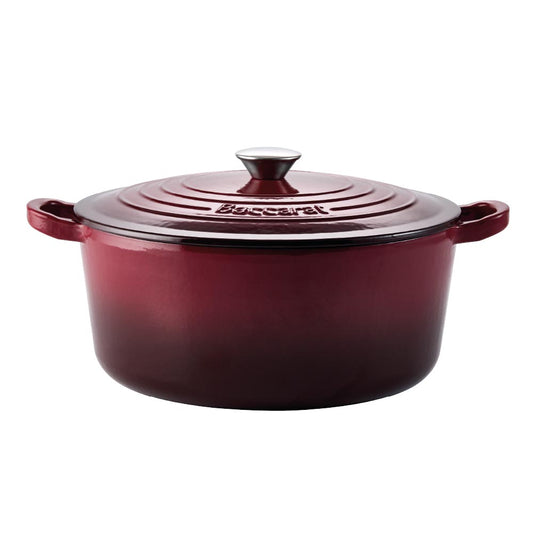 Baccarat Le Connoisseur Cast Iron Round French Oven 6.3L Merlot Red at Baccarat