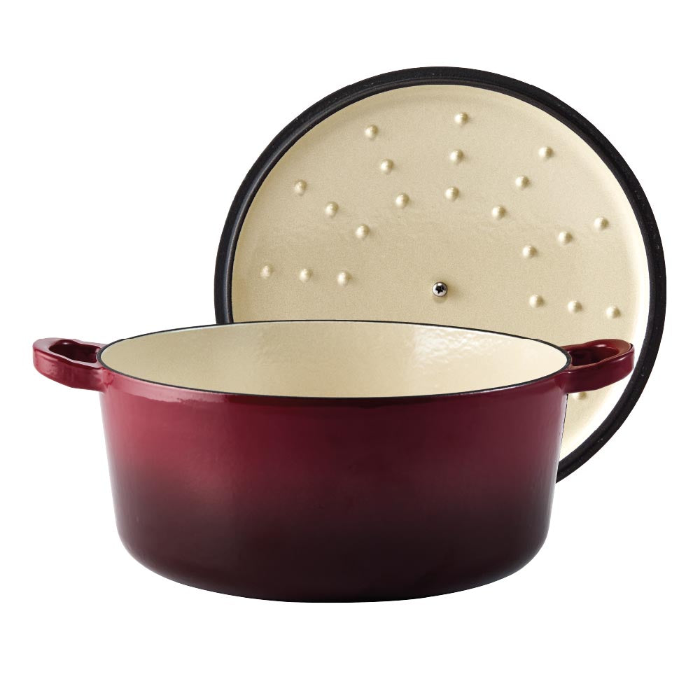 Baccarat Le Connoisseur Cast Iron Round French Oven 6.3L Merlot Red at Baccarat