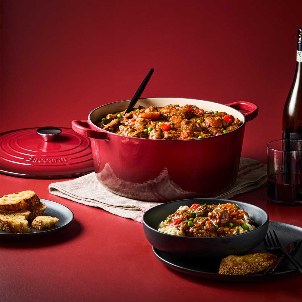 Baccarat Le Connoisseur Cast Iron Round French Oven 6.3L Merlot - Limited Edition