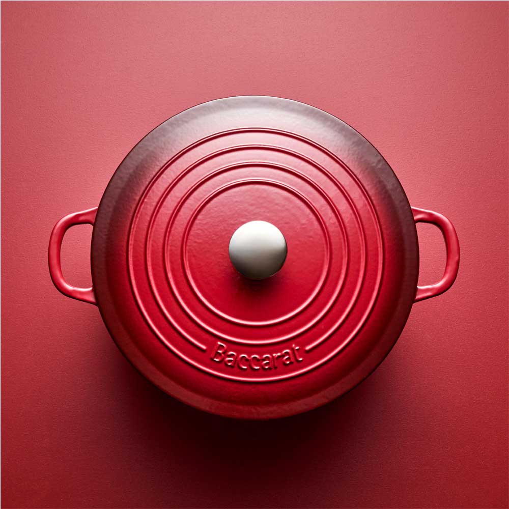 Baccarat Le Connoisseur Cast Iron Round French Oven 6.3L Merlot - Limited Edition