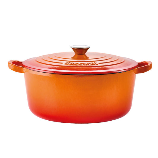 Baccarat Le Connoisseur Cast Iron Round French Oven 6.3L Lava Orange at Baccarat