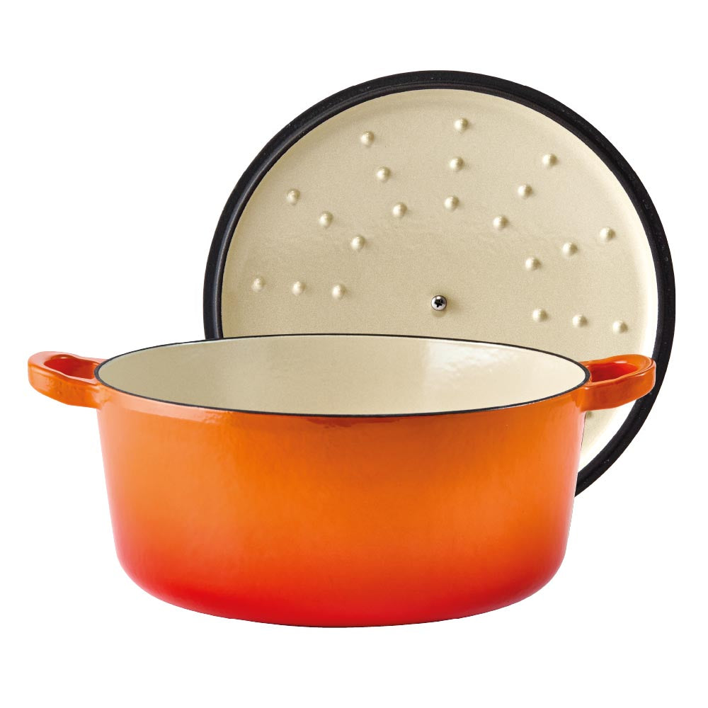 Baccarat Le Connoisseur Cast Iron Round French Oven 6.3L Lava Orange at Baccarat