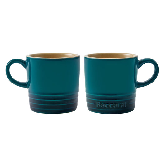 Baccarat Le Connoisseur Set of 2 Espresso Cups 90ml Lagoon Blue at Baccarat