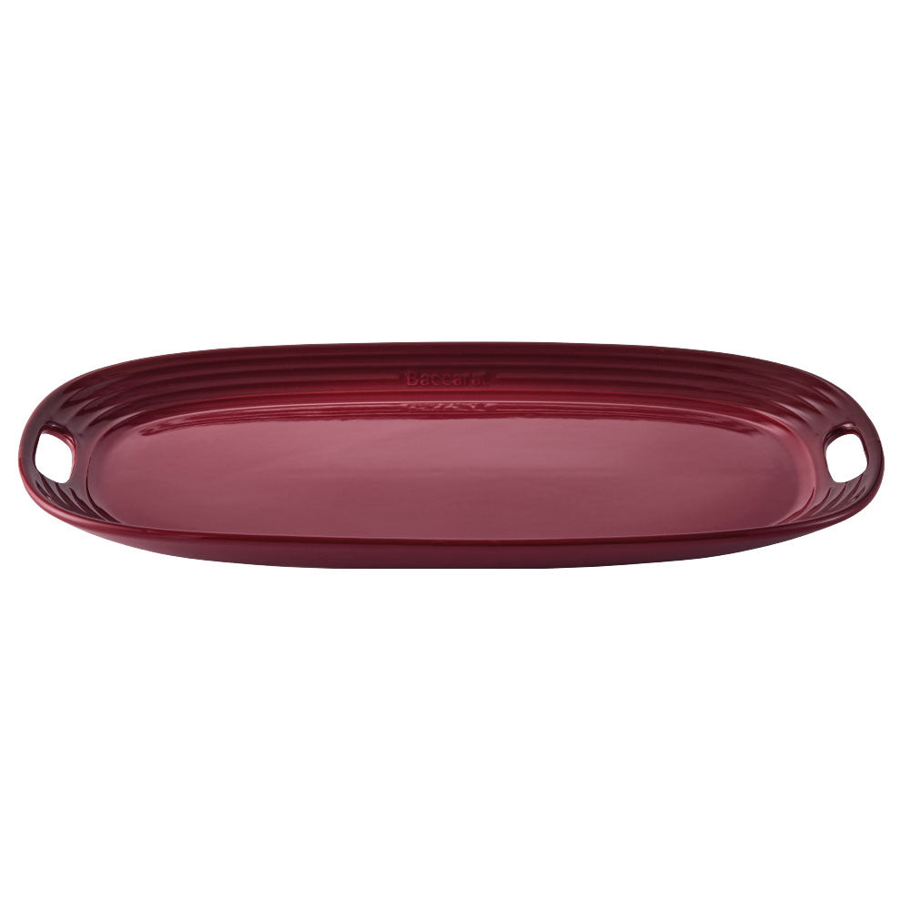 Baccarat Le Connoisseur Oval Platter 40cm Merlot Red at Baccarat