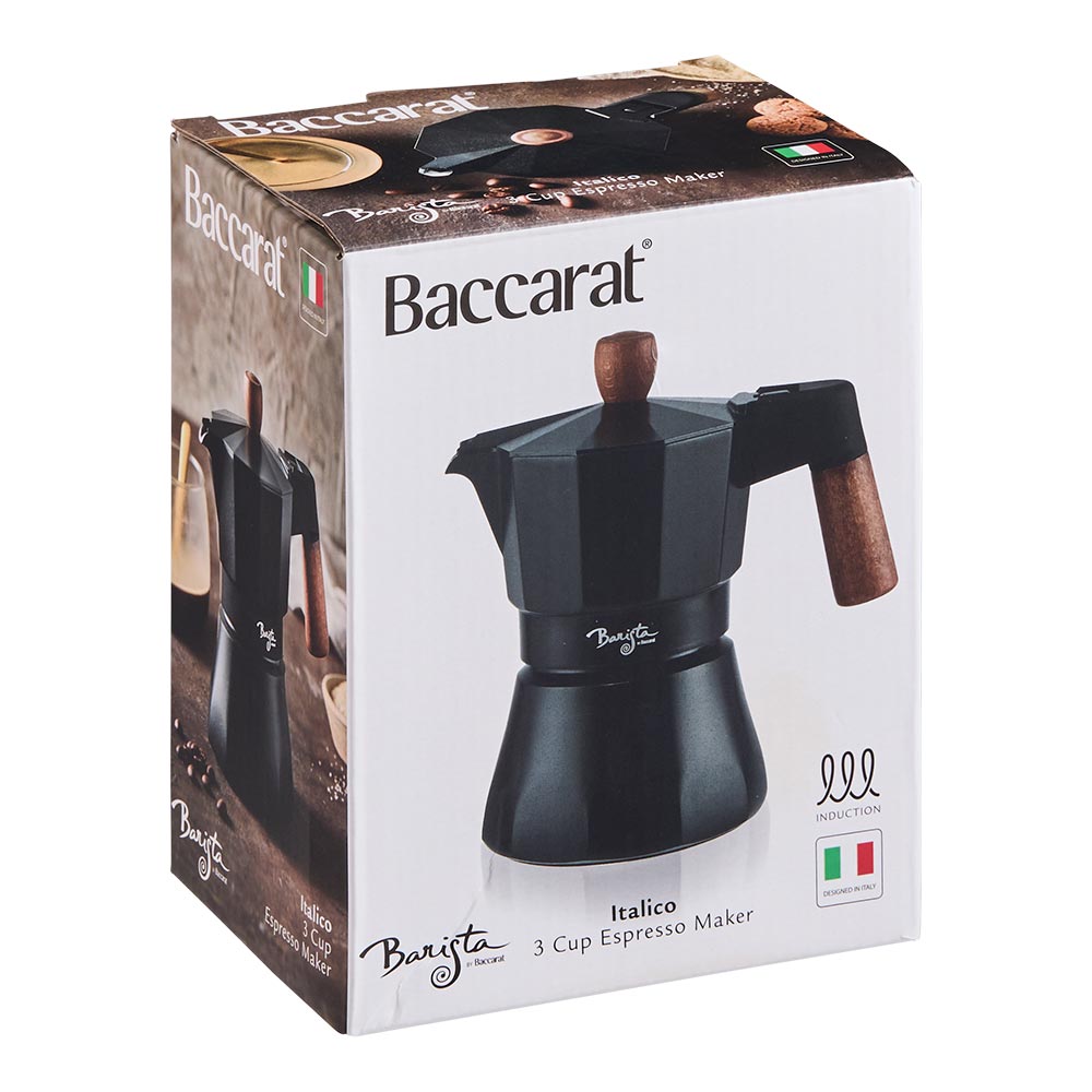 Baccarat Barista Italico Induction 3 Cup Espresso Maker Black at Baccarat