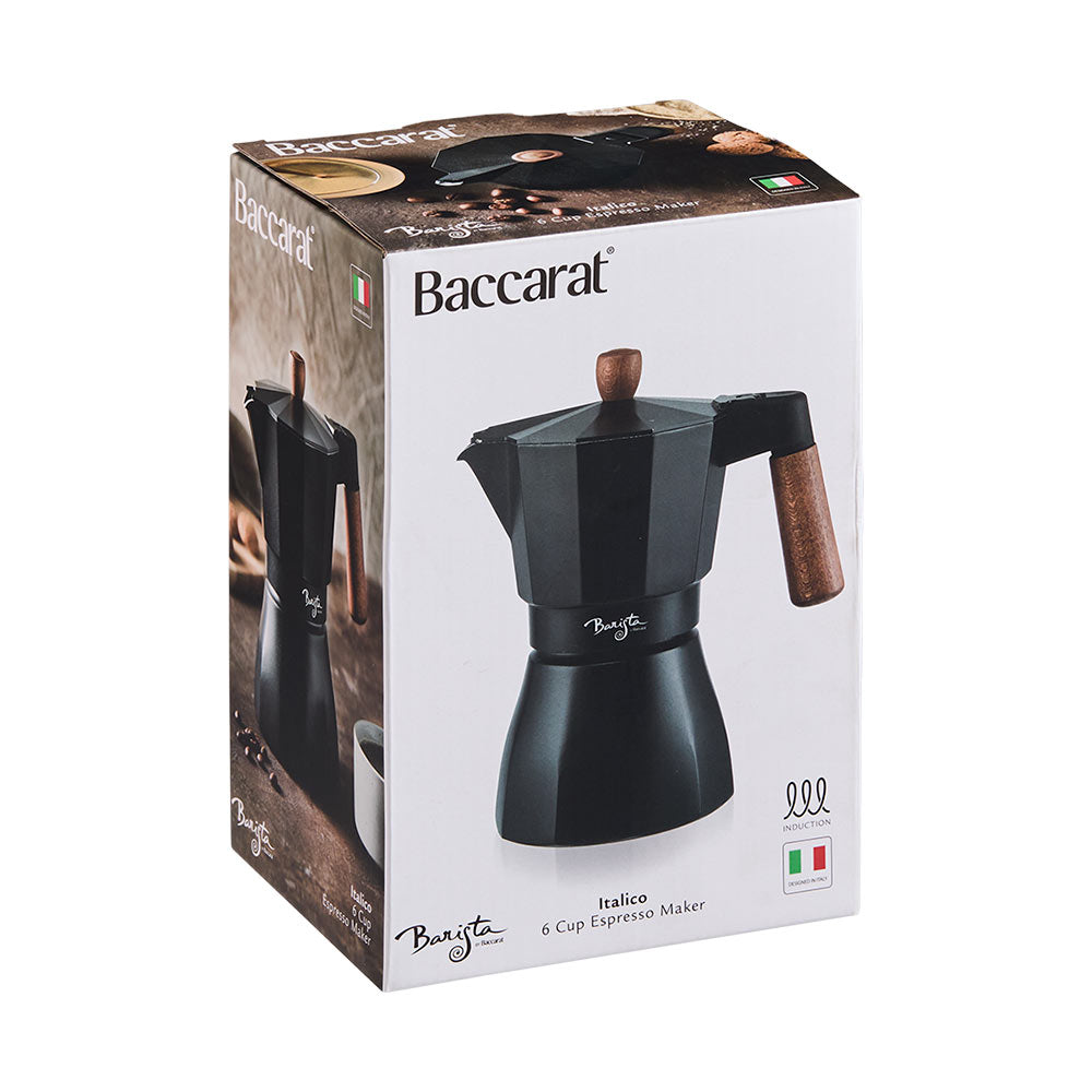 Baccarat Barista Italico Induction 6 Cup Espresso Maker Black at Baccarat