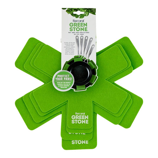 Baccarat GREEN STONE Set of 4 Pot and Pan Protectors - Baccarat