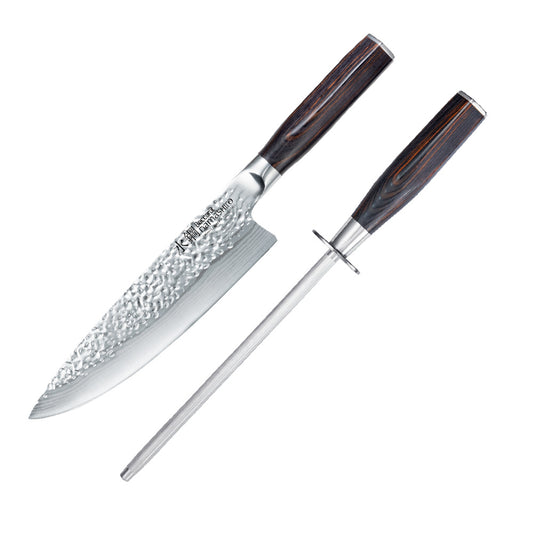 Baccarat Damashiro EMPEROR Chef Knife and Sharpener Set 20cm - Baccarat
