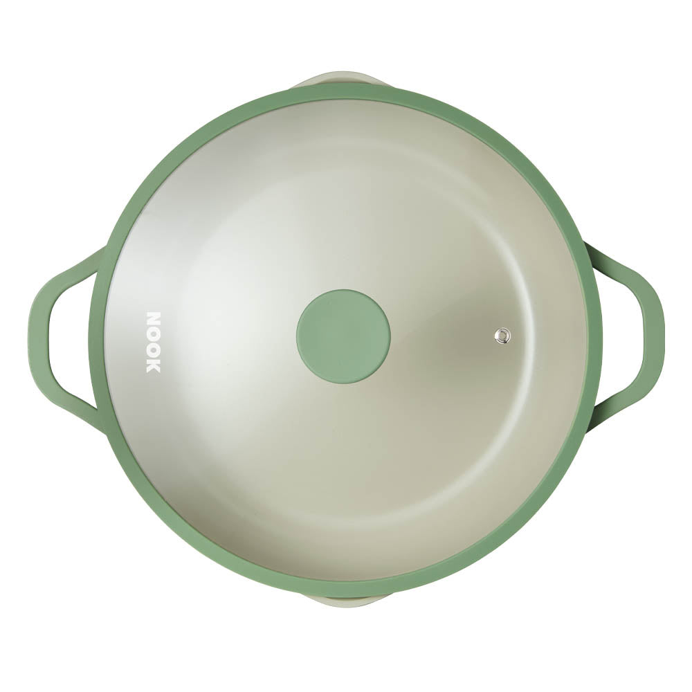 NOOK by Baccarat Saute Pan with Lid 30cm Sage