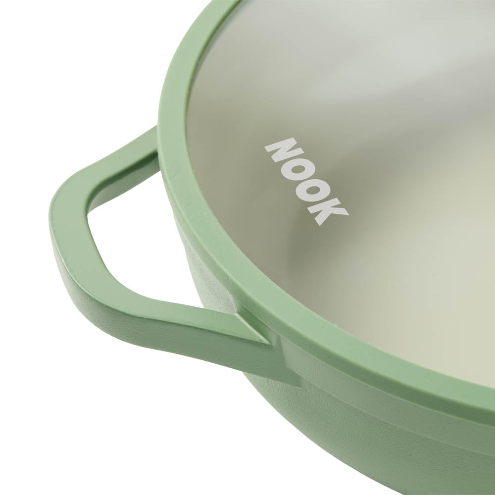 NOOK by Baccarat Saute Pan with Lid 30cm Sage