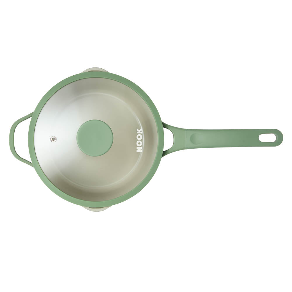 NOOK by Baccarat Saucepan with Lid 20cm Sage