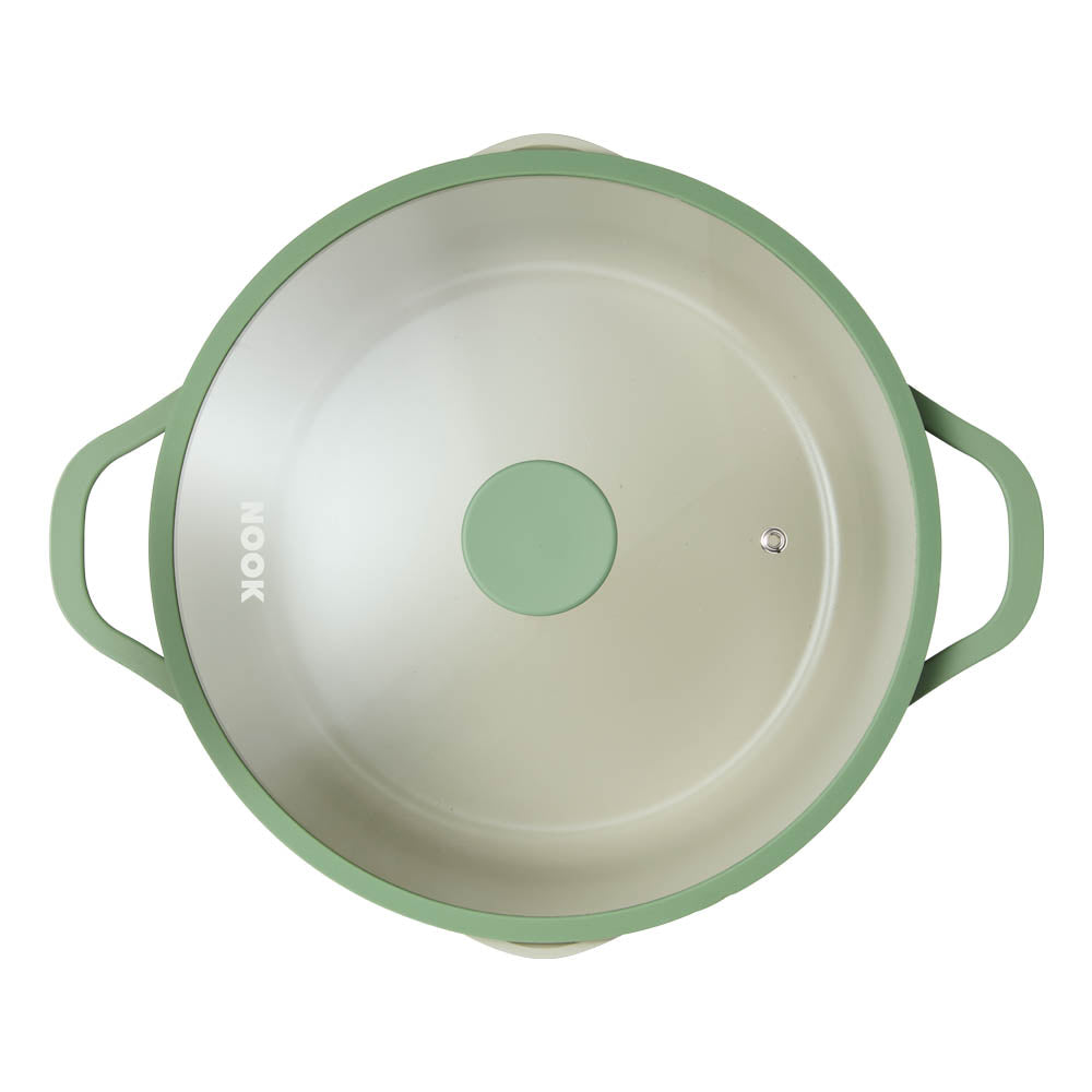 NOOK by Baccarat Casserole with Lid 28cm Sage
