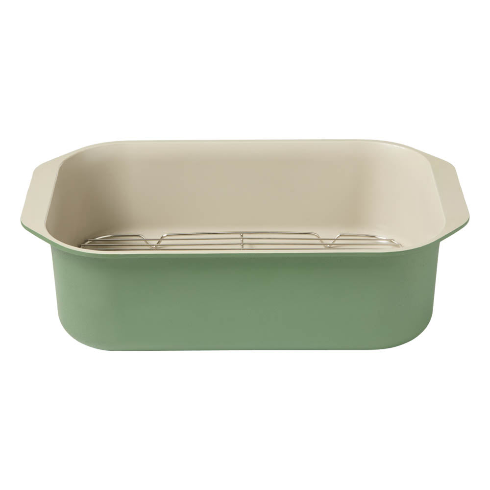 NOOK by Baccarat Roaster with Rack 34cm Sage
