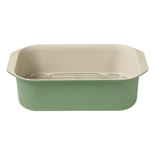 NOOK by Baccarat Roaster with Rack 34cm Sage