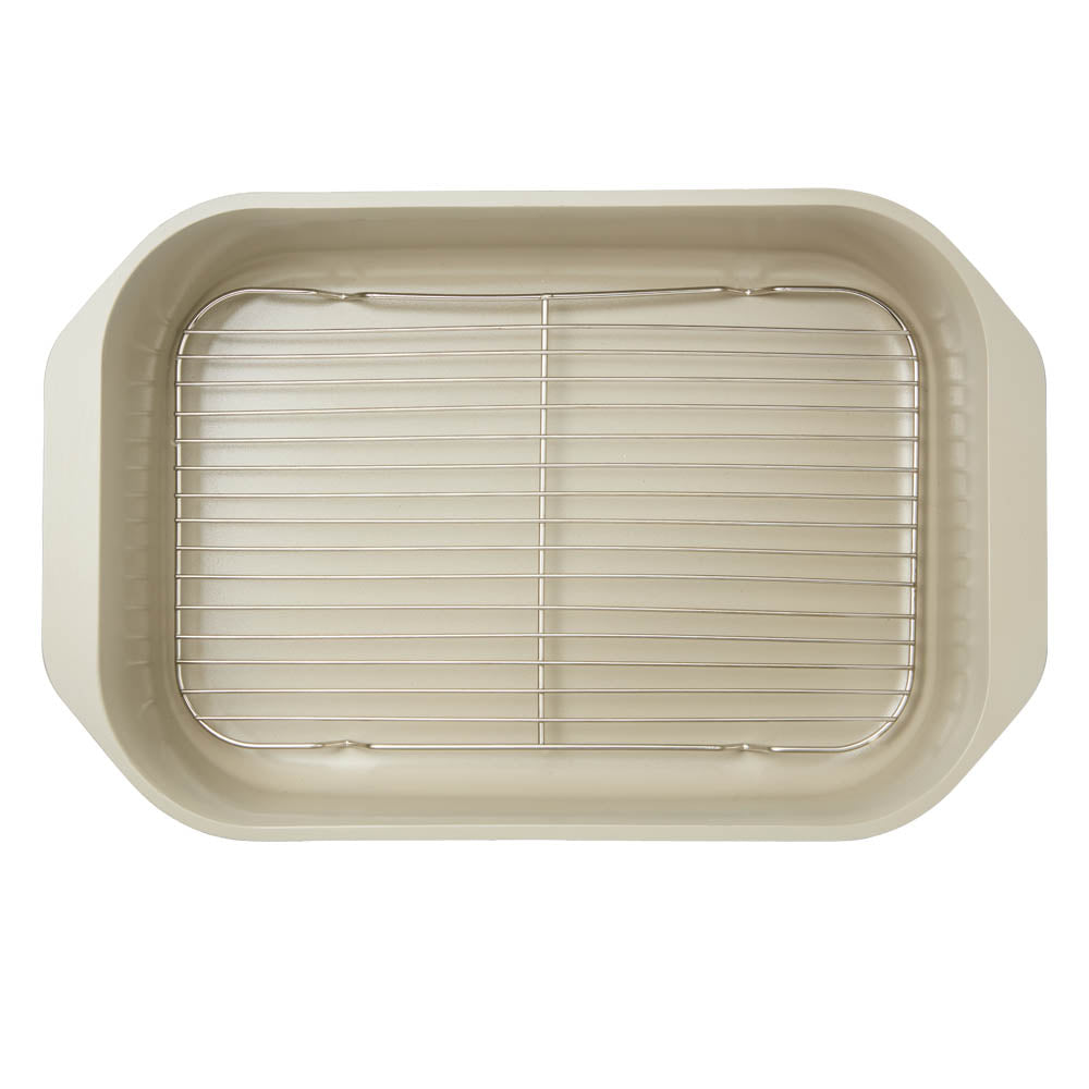 NOOK by Baccarat Roaster with Rack 34cm Sage