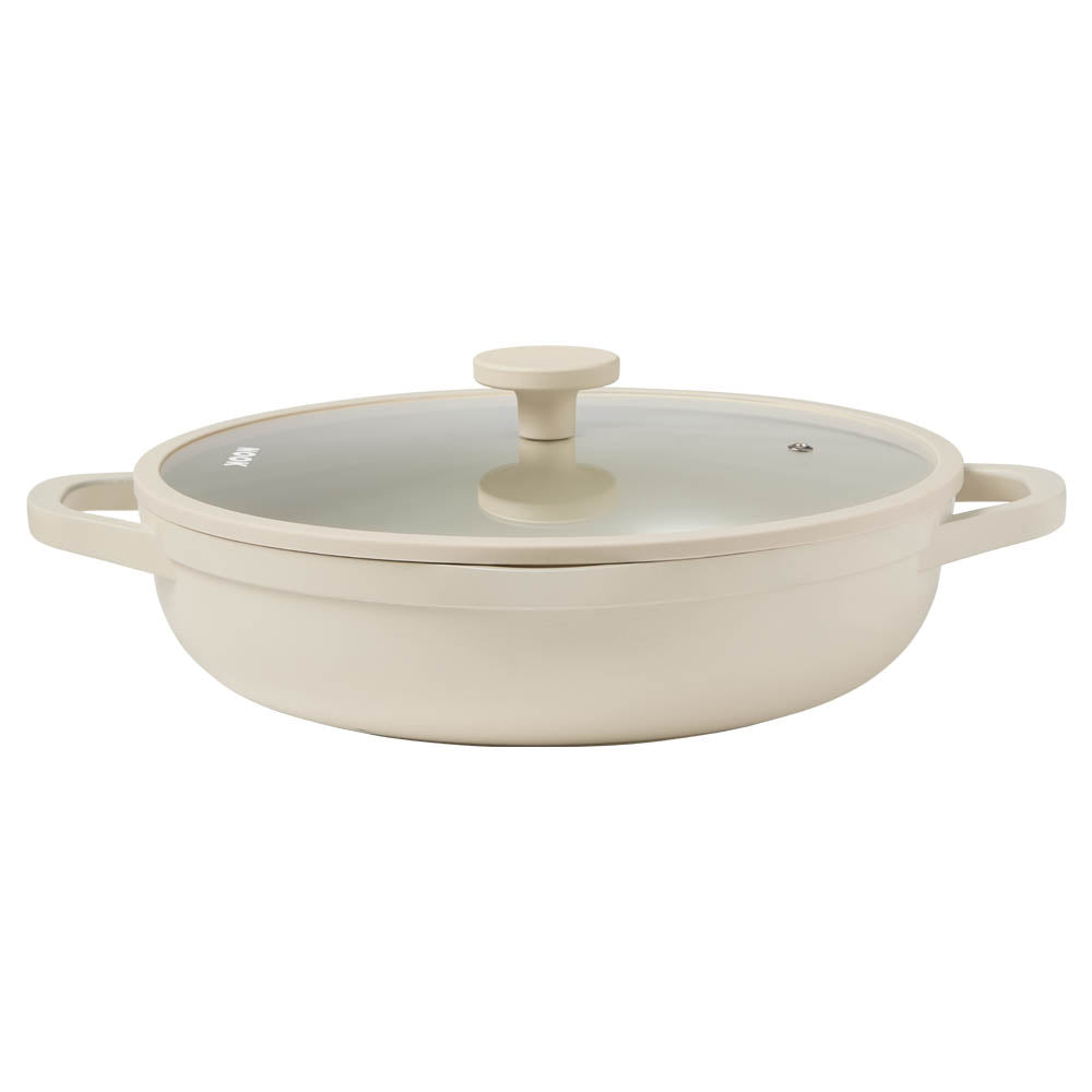NOOK by Baccarat Saute Pan with Lid 30cm Cream