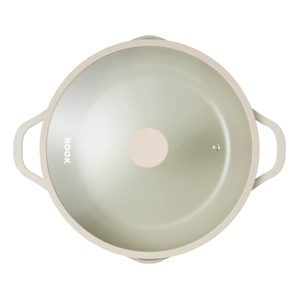 NOOK by Baccarat Saute Pan with Lid 30cm Cream