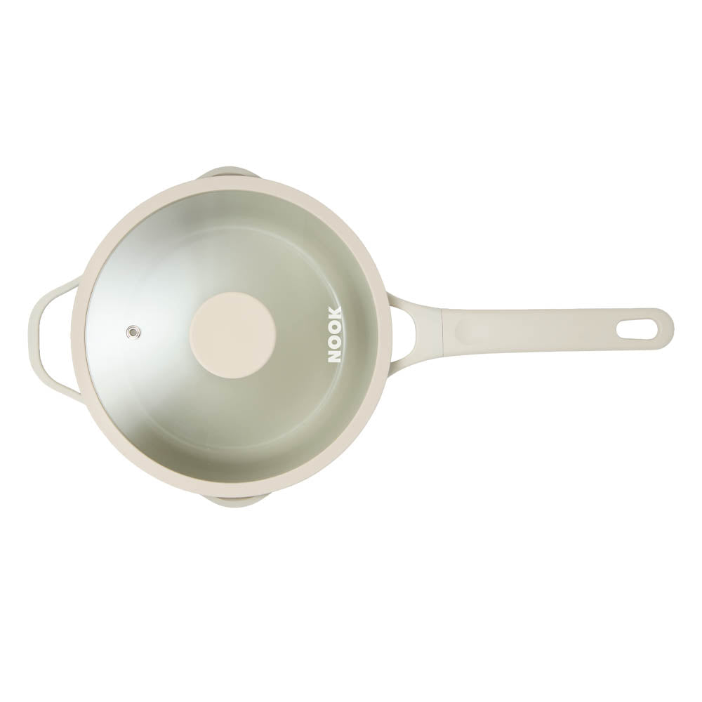 NOOK by Baccarat Saucepan with Lid 20cm Cream