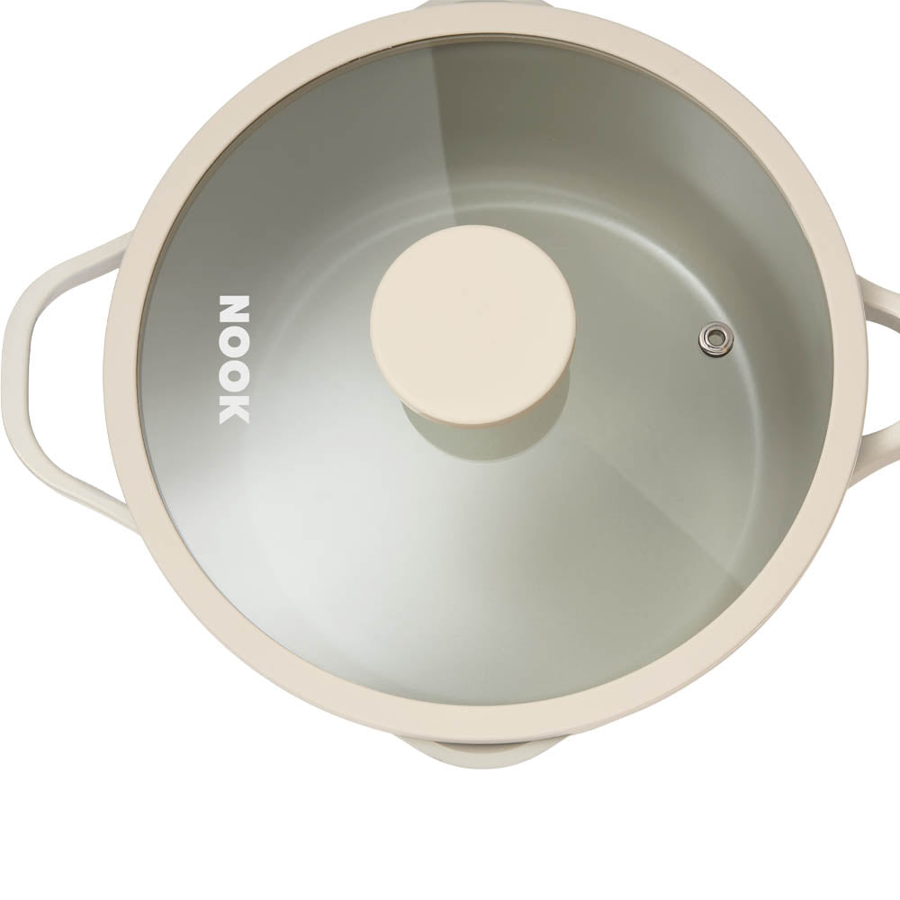 NOOK by Baccarat Saucepan with Lid 20cm Cream