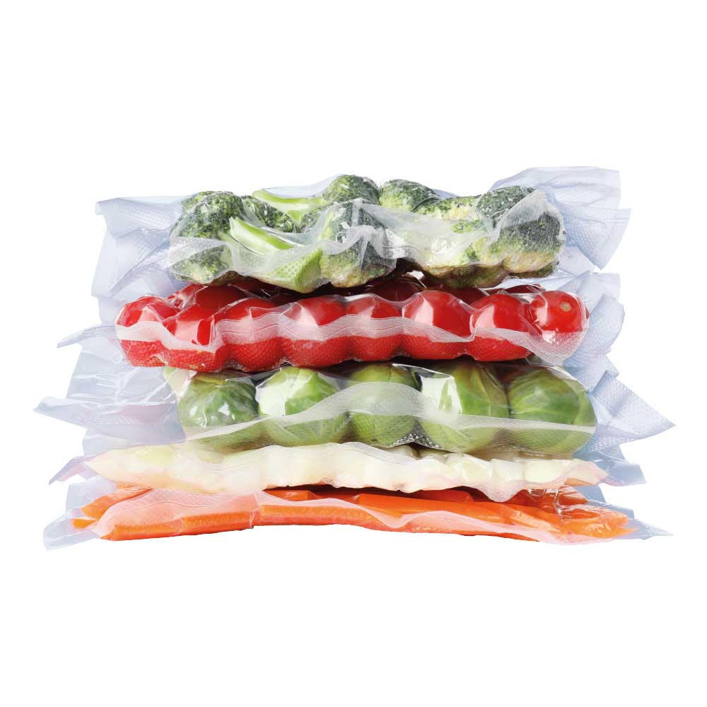 multiple bags of vegetables vacuum sealed - Baccarat