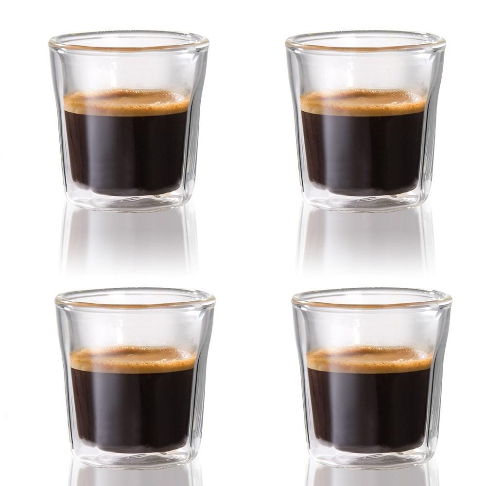 Baccarat Barista Facet Double Wall Espresso Glass 88ml Set of 4