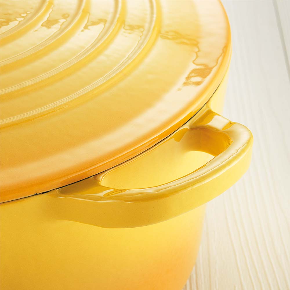 Baccarat Le Connoisseur Cast Iron Round French Oven 29cm 6.3L Honey