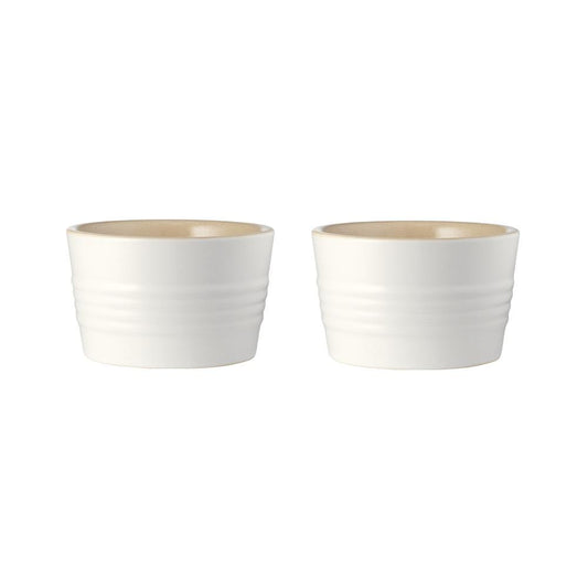 Baccarat Le Connoisseur Set of 2 Stoneware Ramekin 9cm White