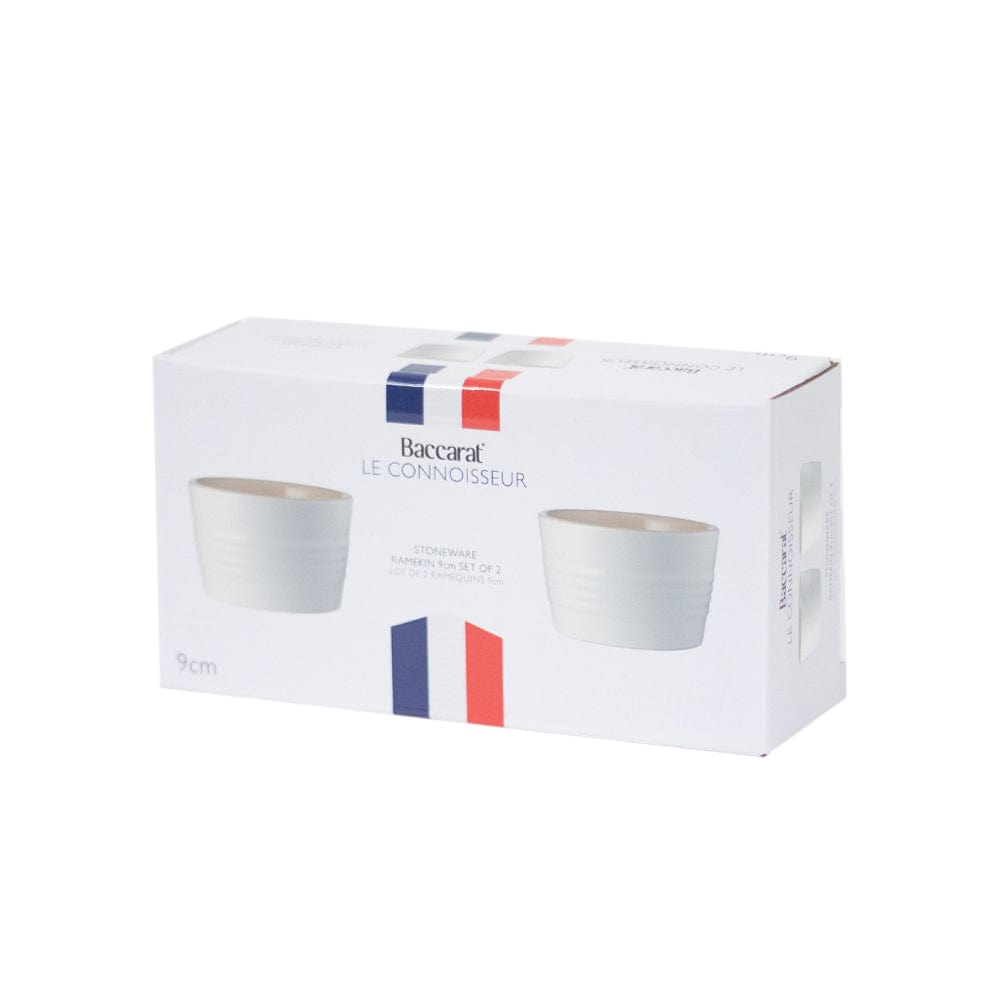 Baccarat Le Connoisseur Set of 2 Stoneware Ramekin 9cm White