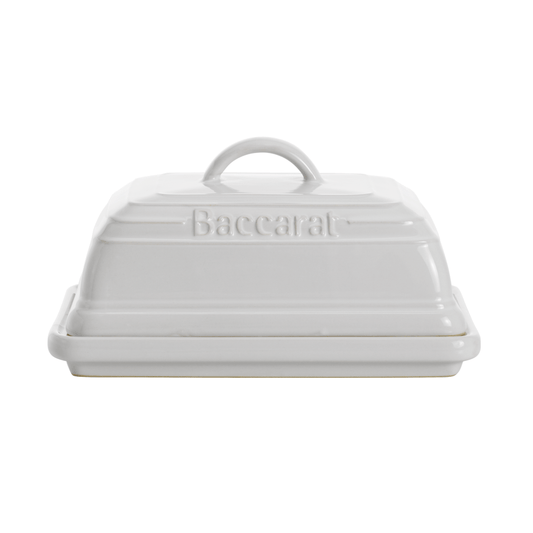 Baccarat Le Connoisseur Stoneware Butter Dish 16cm White