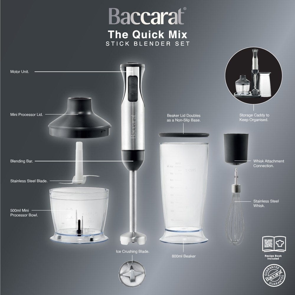 Baccarat The Quick Mix Stick Blender Set