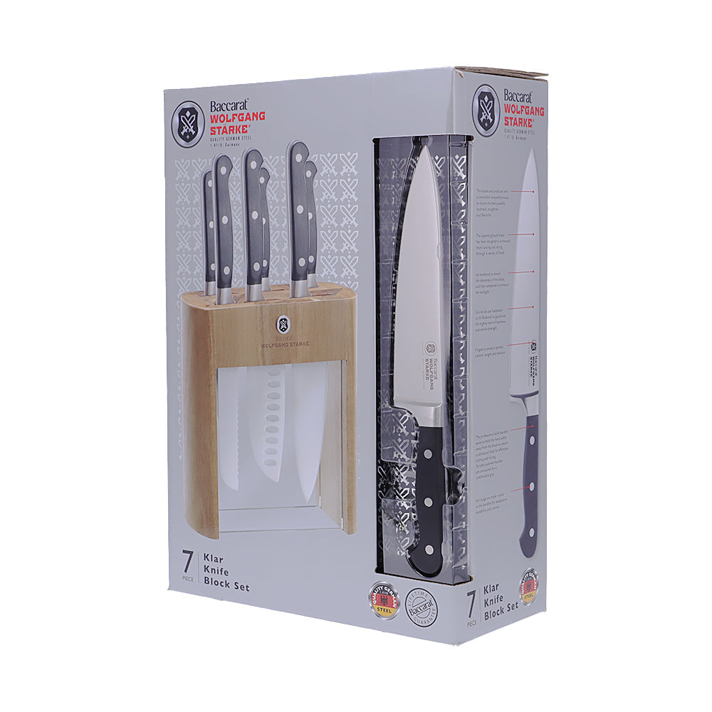 Baccarat WOLFGANG STARKE Klar Knife Block 7 Piece